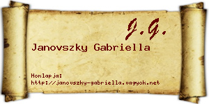 Janovszky Gabriella névjegykártya